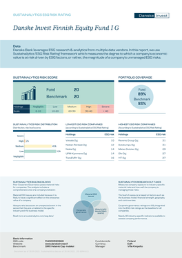 Sustainalytics Esg Risk Rating