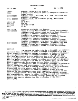 ED 128 546 DOCUMENT RESUME UD 016 473 AUTHOR Gordon