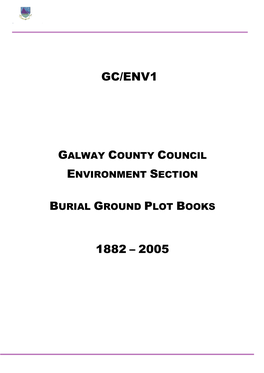 GC-ENV1 Burial Registers, Plot Books 1882-2005