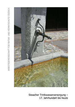 Sissacher Trinkwasserversorgung – 17. Jahrhundert Bis Heute