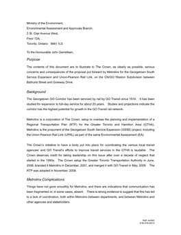 Brief: Karl Junkin to John Gerretsen