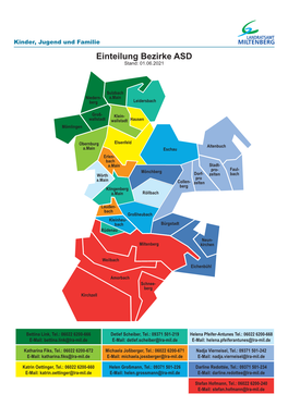 Einteilung Bezirke ASD Stand: 01.06.2021