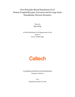 First-Principles-Based Simulations for G Protein-Coupled Receptor Activation and for Large-Scale Nonadiabatic Electron Dynamics