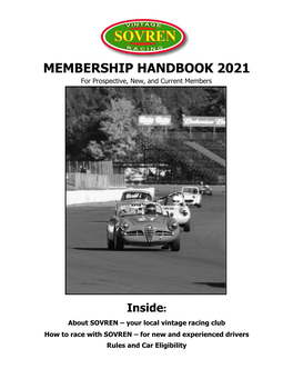 MEMBERSHIP HANDBOOK 2021 for Prospective, New, and Current Members