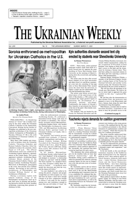 Soroka Enthroned As Metropolitan for Ukrainian Catholics in the U.S