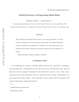Global Structure of Evaporating Black Holes