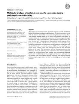 Molecular Analysis of Bacterial Community Succession During Prolonged Compost Curing