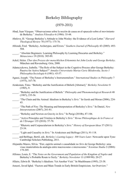 Berkeley Bibliography