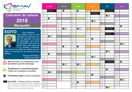 Calendrier De Collecte Wanquetin