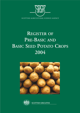 Register of Pre-Basic and Basic Seed Potato Crops 2004
