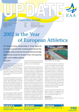 2002 Is the Year of European Athletics