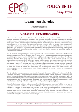 Lebanon on the Edge