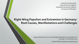 The Rise of Right-Wing Populism and Extremism In