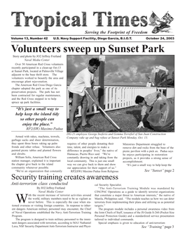 Volunteers Sweep up Sunset Park