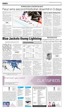 Blue Jackets Thump Lightning