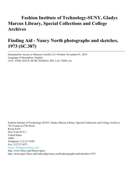 Nancy North Photographs and Sketches, 1973 (SC.387)