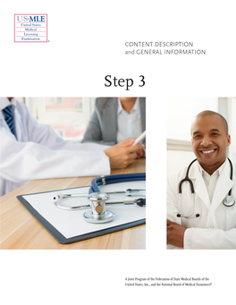 USMLE Step 3 Content Description and General Information Booklet