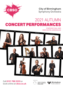 2021 Autumn Concert Performances Symphony Hall And