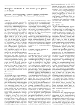 Biological Control of St. John's Wort: Past, Present and Future