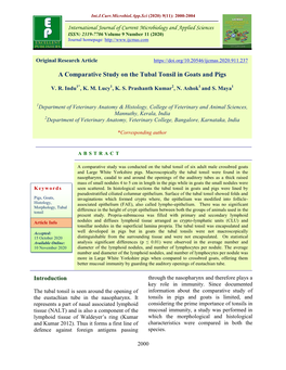 A Comparative Study on the Tubal Tonsil in Goats and Pigs