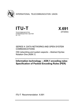 ASN.1 Encoding Rules: Specification of Packed Encoding Rules (PER)