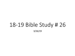 18-19 Bible Study # 26 3/26/19 Numbers Books Referenced in Today’S Class