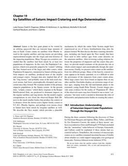 Icy Satellite Cratering and Ages