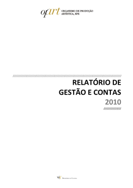 Relatório De Gestão E Contas 2010