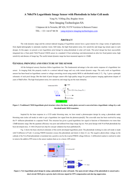 A 768X576 Logarithmic Image Sensor with Photodiode in Solar Cell Mode