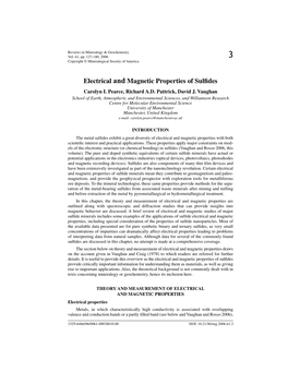 Electrical and Magnetic Properties of Sulfides