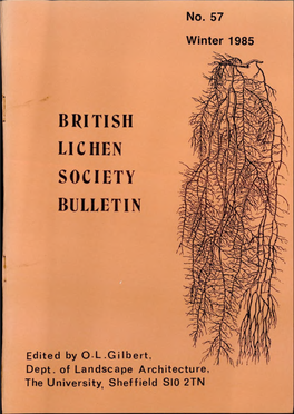 British Lichen Society Bulletin