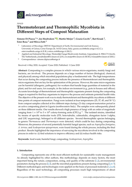 Thermotolerant and Thermophilic Mycobiota in Different Steps Of