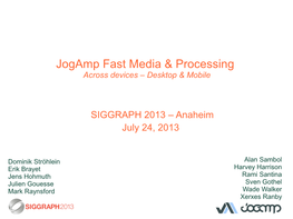 Jogamp Fast Media & Processing