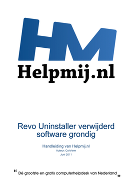 Revo Uninstaller Verwijderd Software Grondig