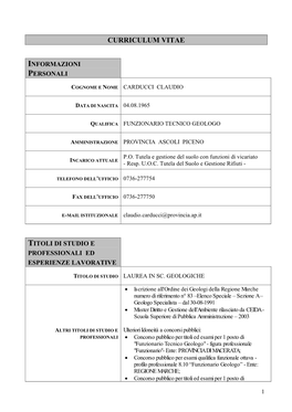 Curriculum Vitae