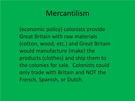 Mercantilism