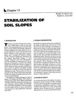 Stabilization of Soil Slopes