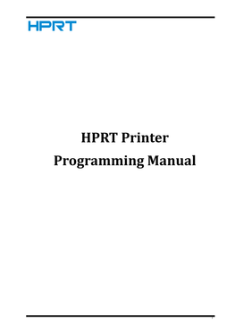 HPRT Printer Programming Manual