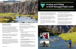 Hunting and Fishing on BLM-Managed Public Lands