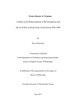 From Absence to Trauma: a Study on the Representation Of