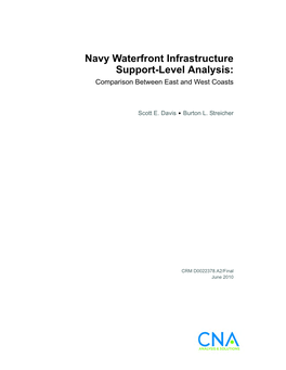 Navy Waterfront Infrastructure Support-Level Analysis: Comparison Between East and West Coasts