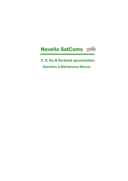 Novella Satcoms