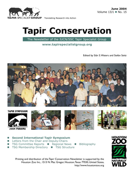 Tapir Conservation the Newsletter of the IUCN/SSC Tapir Specialist Group