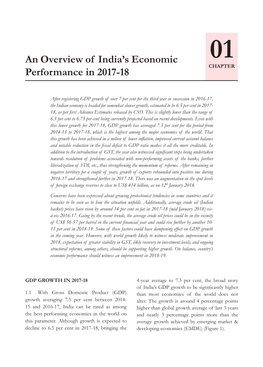 An Overview of India's Economic Performance in 2017-18