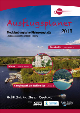 Ausflugsplaner Mecklenburgische Kleinseenplatte 2018 ■ Kleinseenbahn Neustrelitz – Mirow