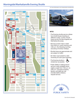 Morningside/Manhattanville Evening Shuttle