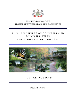 Financial Needs of Counties and Municipalities for Highways and Bridges