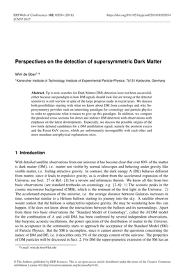 Perspectives on the Detection of Supersymmetric Dark Matter
