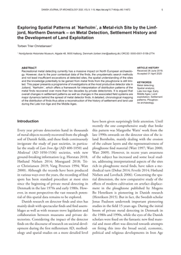 Nørholm´, a Metal-Rich Site by the Limf- Jord, Northern Denmark – on Metal Detection, Settlement History and the Development of Land Exploitation