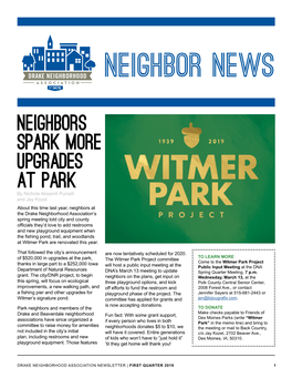 Neighbors Spark MORE Upgrades at Park